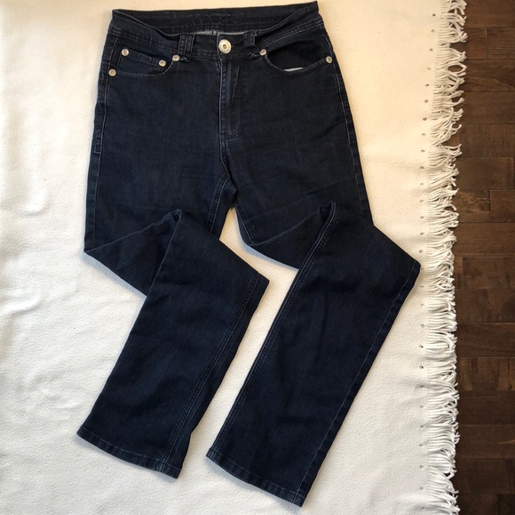 Carreli Dark Wash High Rise Straight Leg Jeans Size 28 - Picture 2 of 11